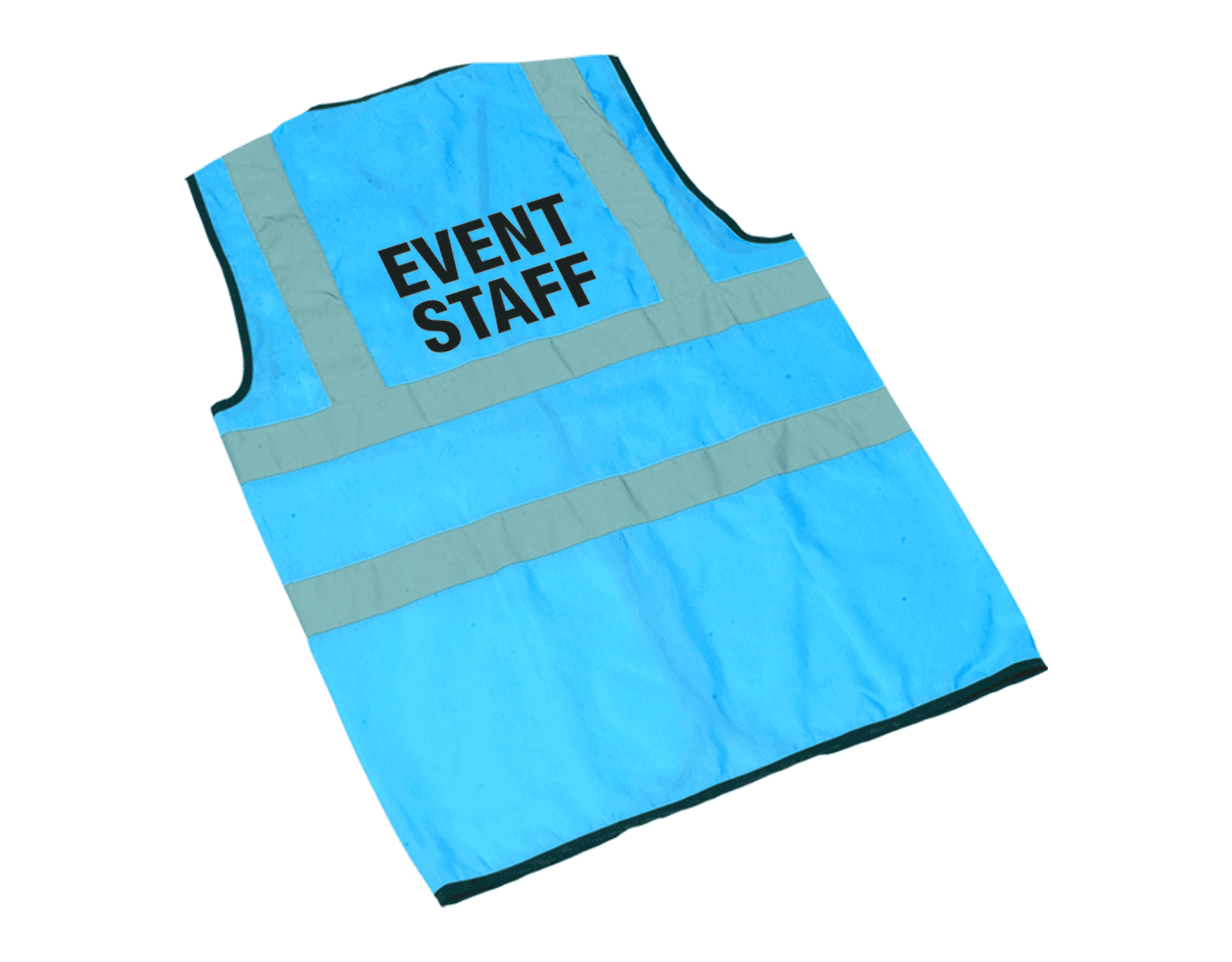Light Blue Reflective EVENT STAFF Hi Vis Waistcoats XXL Running light-blue-reflective-event-staff-hi-vis-waistcoats-xxl-running